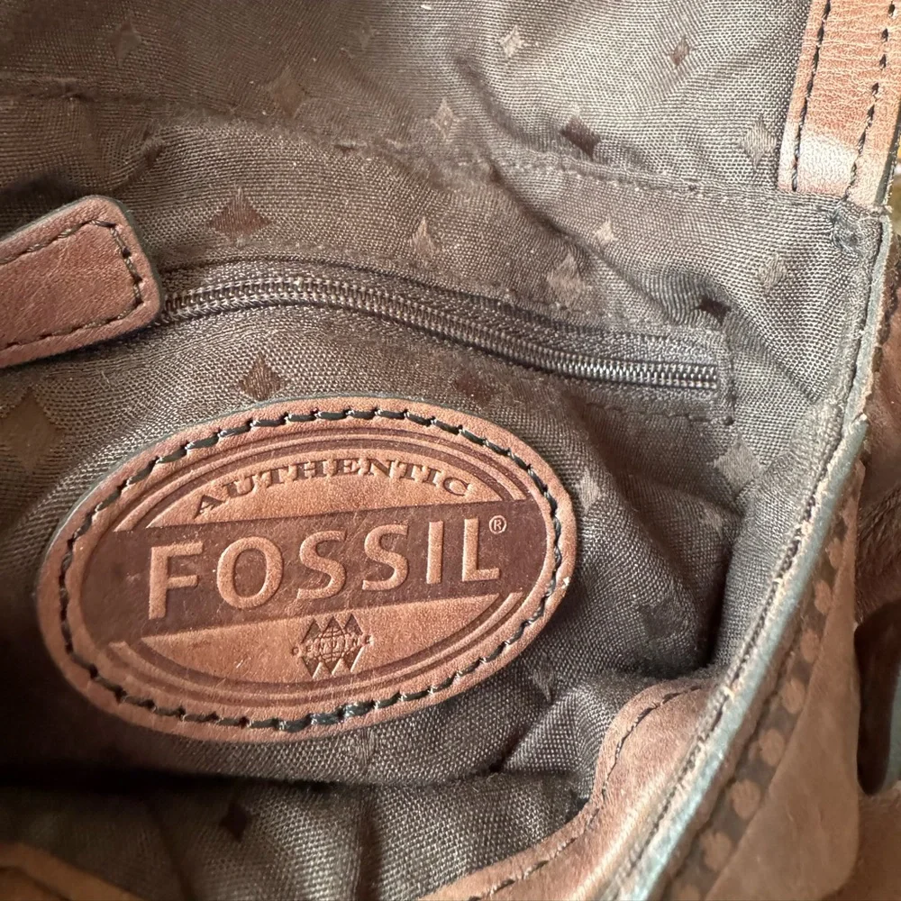 Fossil Brown Crossbody Leather Saddlebag